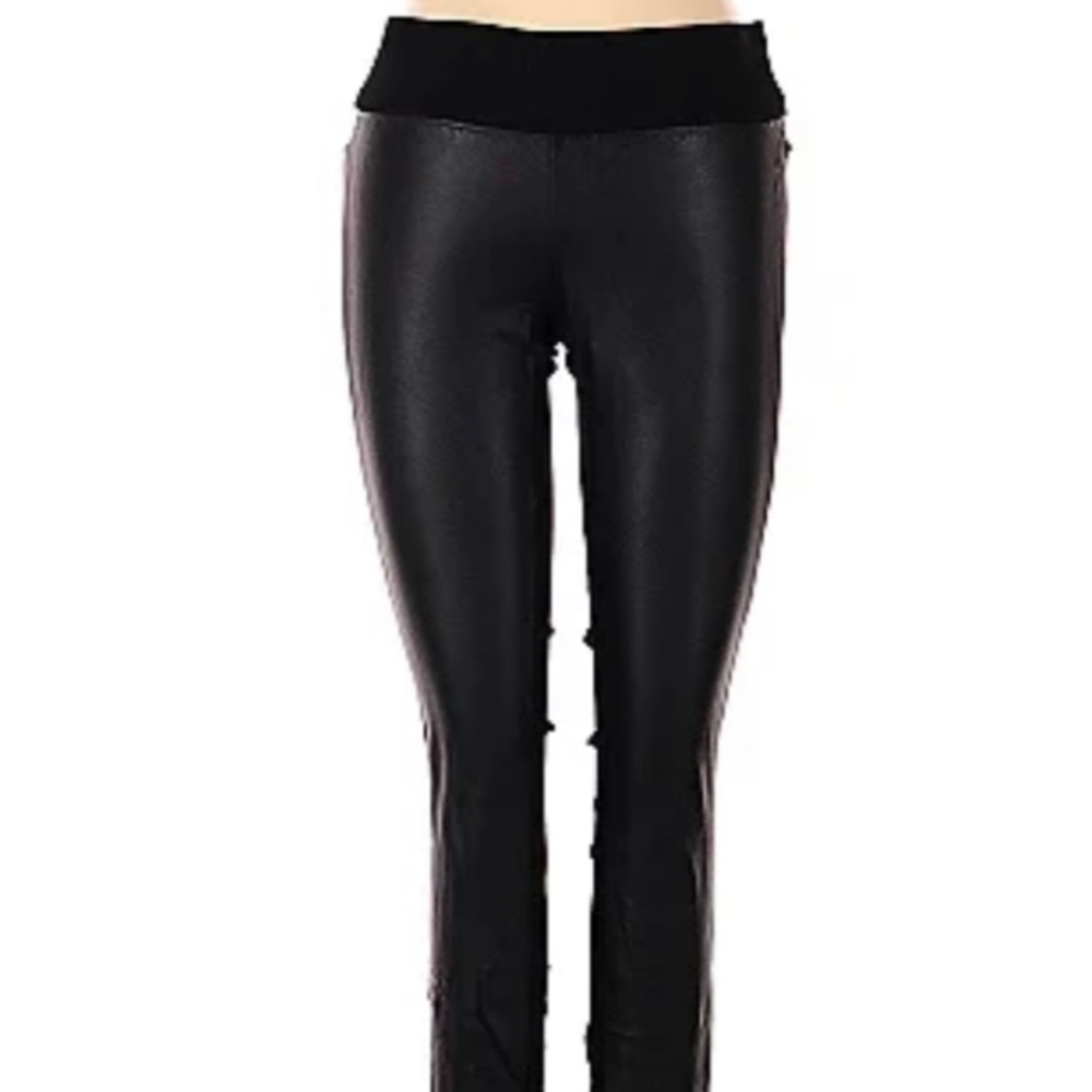 Club Monaco faux black leather pants size 4